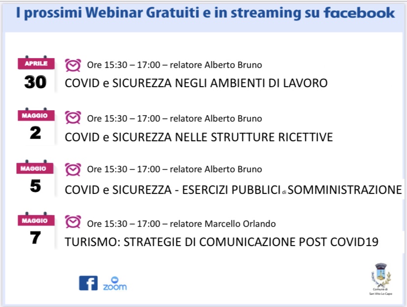 San Vito Seminari Gratuiti On Line Su Sicurezza Nel Lavoro E Comunicazione Turistica